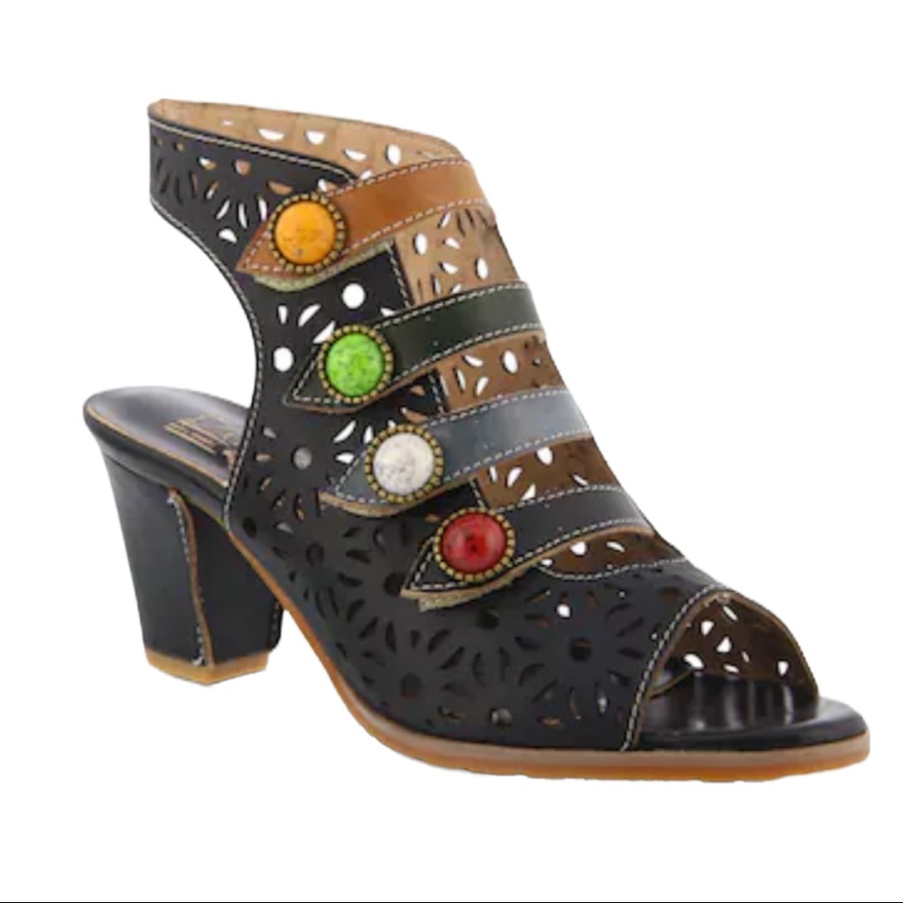 Spring Step Multicolor Cutout Sandals